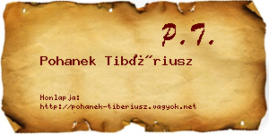 Pohanek Tibériusz névjegykártya